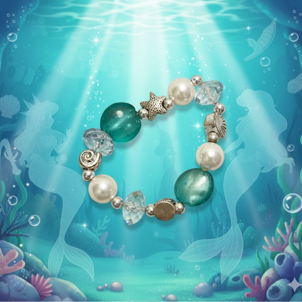 Adorable Little Mermaid Ariel Bracelet‎ Disney Parks Disney World Seashells
